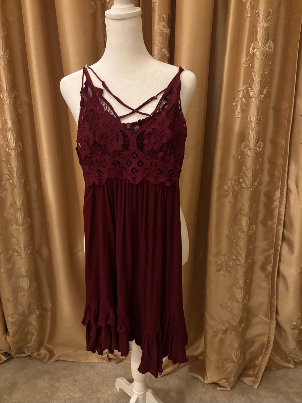 Free people XS Adella slip mini dress